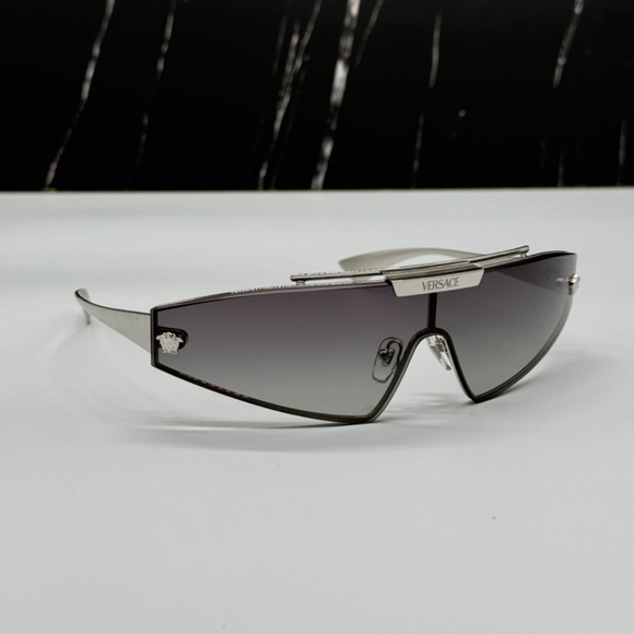 NEW VE2265 100011 VERSACE MOD 2265 1000/11 SILVER VE2265 1000/11 SUNGLASSES - Picture 10 of 16
